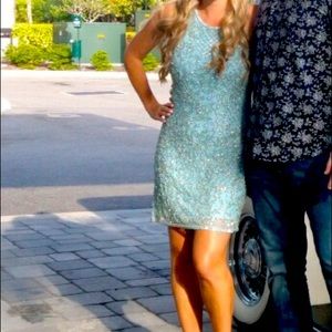 Sherri Hill 51501 light blue, size 12